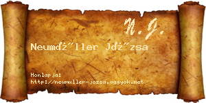 Neumüller Józsa névjegykártya